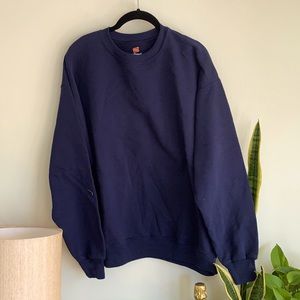 Navy Blue Hanes crew neck